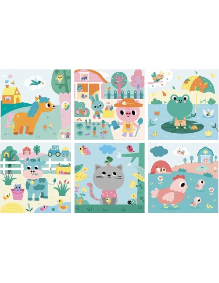 Coffret Créatif Feutre Magique La Ferme - 18 mois : Peinture par numéro & coloriage - Janod