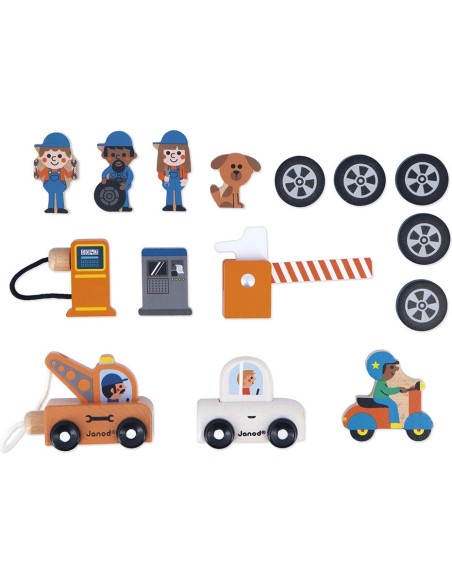 Mon premier garage Cross Roads - Jouet en bois - Janod