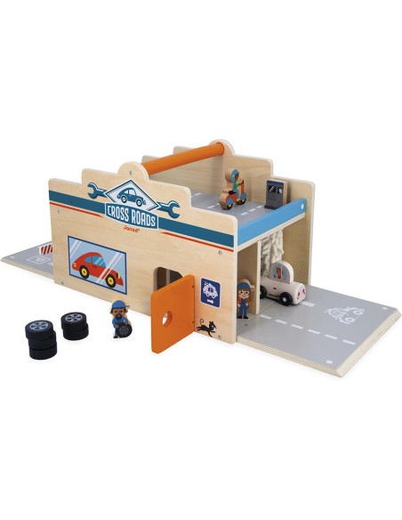 Mon premier garage Cross Roads - Jouet en bois - Janod
