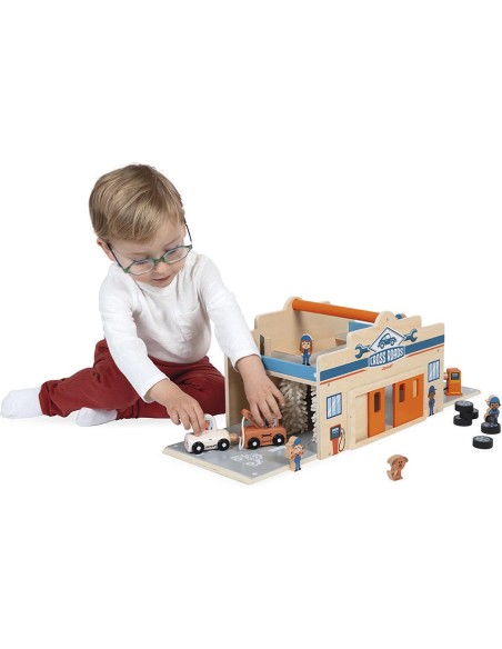 Mon premier garage Cross Roads - Jouet en bois - Janod