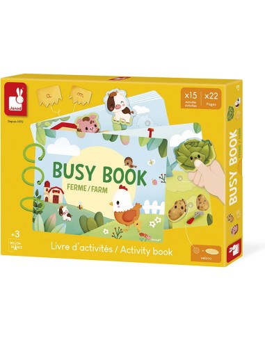 Busy-book Ferme en carton : Jeux éducatifs - Janod