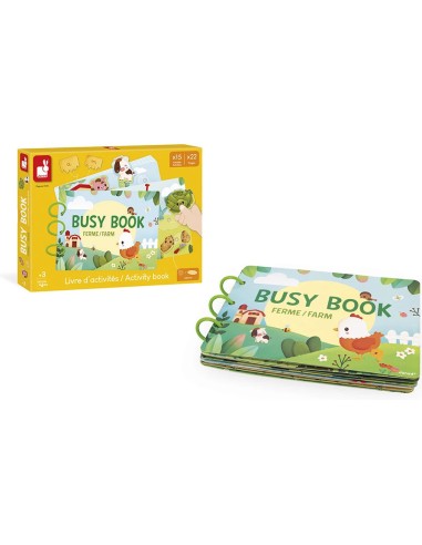 Busy-book Ferme en carton : Jeux éducatifs - Janod