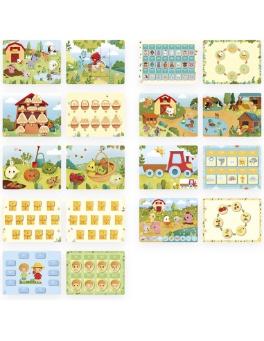 Busy-book Ferme en carton : Jeux éducatifs - Janod