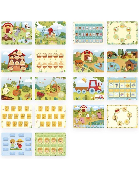 Busy-book Ferme en carton : Jeux éducatifs - Janod
