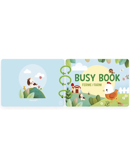 Busy-book Ferme en carton : Jeux éducatifs - Janod