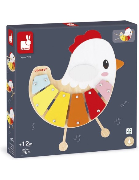 Xylo Poulette - bois - : Jouets Musicaux - Janod