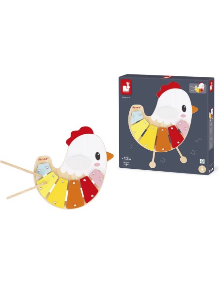 Xylo Poulette - bois - : Jouets Musicaux - Janod