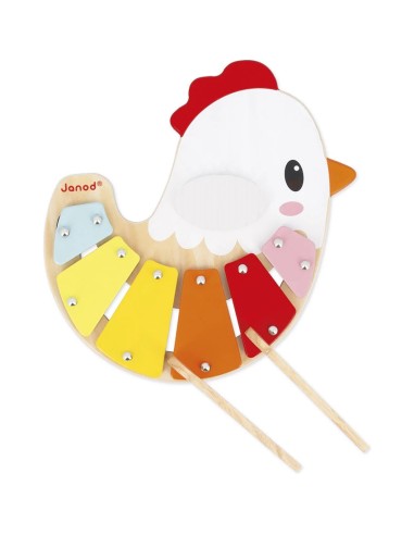 Xylo Poulette - bois - : Jouets Musicaux - Janod