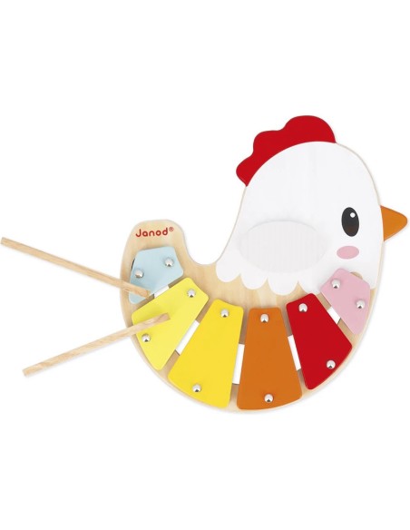 Xylo Poulette - bois - : Jouets Musicaux - Janod