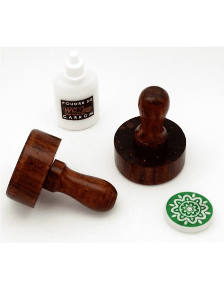 Set 2 frappeurs Shuffle-Puck + palet + poudre - Carrom Art