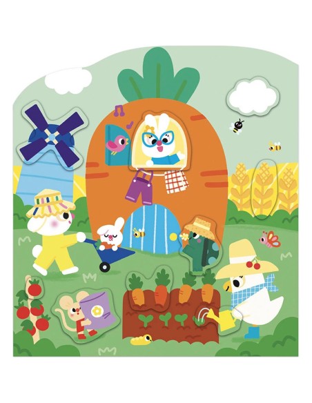 Cahier de Stickers et Décors La Ferme : Mosaïque, gommettes & stickers - Janod