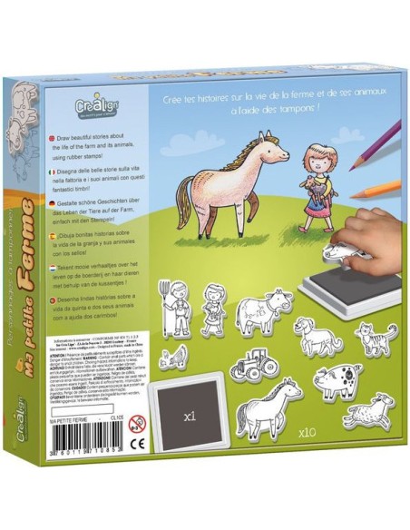 Personnages à tamponner ma petite ferme - CréaLign' - Créa Lign’