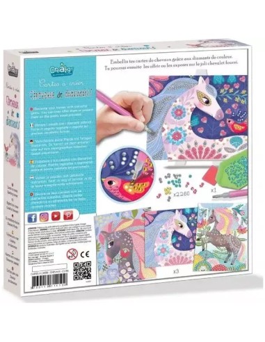 Cartes à créer Chevaux de diamants - CréaLign' - Créa Lign’