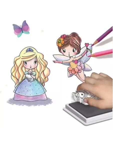 Personnages à tamponner Princesses et Fées - CréaLign' - Créa Lign’