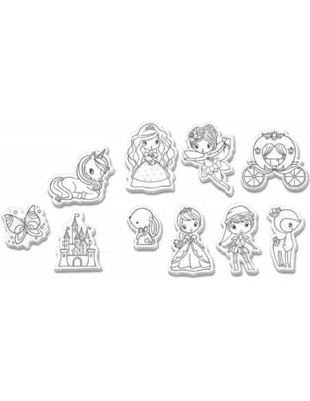 Personnages à tamponner Princesses et Fées - CréaLign' - Créa Lign’