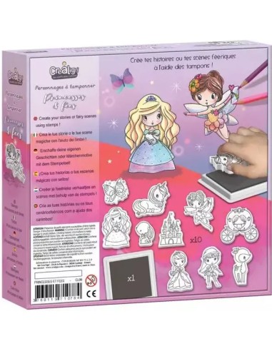 Personnages à tamponner Princesses et Fées - CréaLign' - Créa Lign’