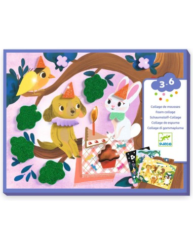 Coffret Collages Collage de mousses - Fêtes scintillantes - Djeco