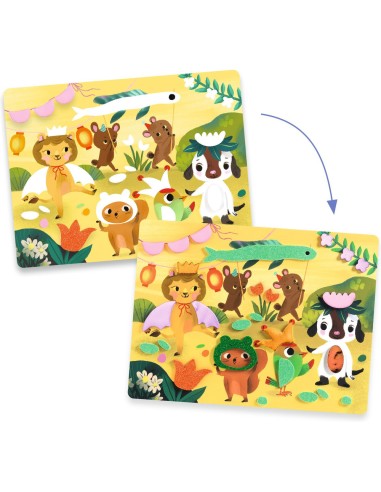 Coffret Collages Collage de mousses - Fêtes scintillantes - Djeco