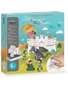 Personnages à tamponner Chevaliers et Dragons - CréaLign' - Créa Lign’