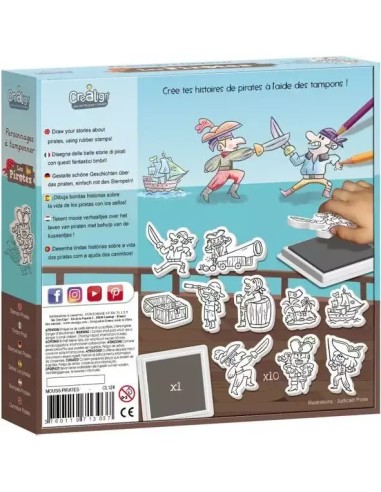 Personnages à tamponner Les Pirates - CréaLign' - Créa Lign’