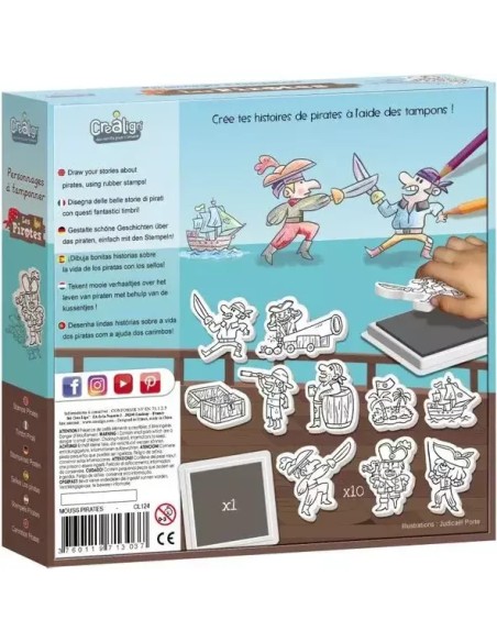 Personnages à tamponner Les Pirates - CréaLign' - Créa Lign’