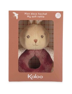 Doudou hochet lapin bordeaux - Dès la naissance - Kaloo