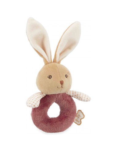 Doudou hochet lapin bordeaux - Dès la naissance - Kaloo