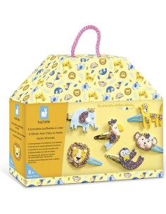 6 barrettes pailletées à créer Exotic Animals - Loisirs créatifs - Janod