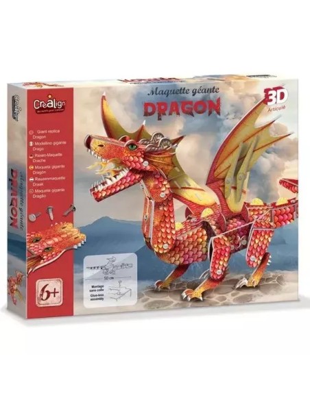 Maquette géante dragon 3D - CréaLign' - Créa Lign’