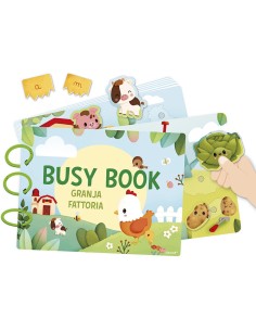 Busy-book Ferme en carton - Espagnol/Italien - : Jeux éducatifs - Janod