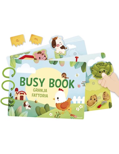 Busy-book Ferme en carton - Espagnol/Italien - : Jeux éducatifs - Janod