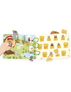 Busy-book Ferme en carton - Espagnol/Italien - : Jeux éducatifs - Janod 2