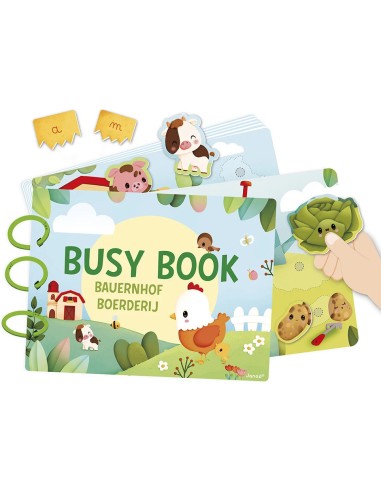 Busy-book Ferme en carton - Allemand/Néerlandais - : Jeux éducatifs - Janod