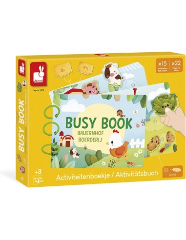 Busy-book Ferme en carton - Allemand/Néerlandais - : Jeux éducatifs - Janod