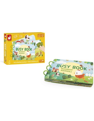 Busy-book Ferme en carton - Allemand/Néerlandais - : Jeux éducatifs - Janod