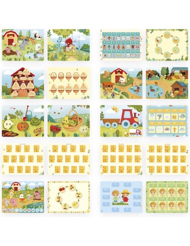 Busy-book Ferme en carton - Allemand/Néerlandais - : Jeux éducatifs - Janod