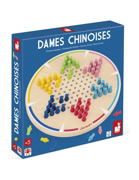 Jeu de Dames Chinoises - bois - : Jeux de parcours - Janod