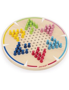 Jeu de Dames Chinoises - bois - : Jeux de parcours - Janod 2