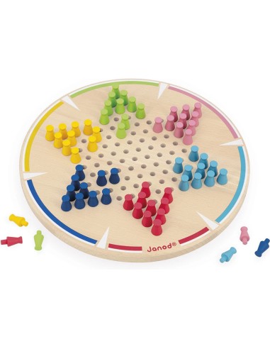 Jeu de Dames Chinoises - bois - : Jeux de parcours - Janod