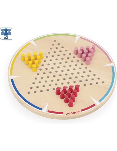 Jeu de Dames Chinoises - bois - : Jeux de parcours - Janod