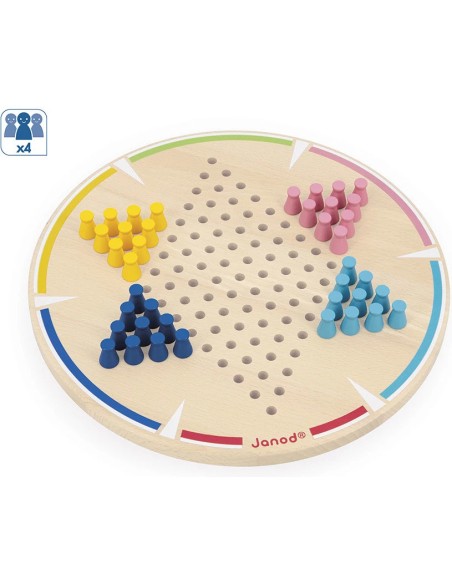 Jeu de Dames Chinoises - bois - : Jeux de parcours - Janod