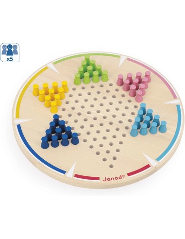 Jeu de Dames Chinoises - bois - : Jeux de parcours - Janod