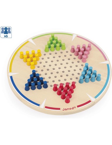 Jeu de Dames Chinoises - bois - : Jeux de parcours - Janod