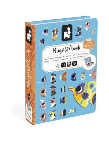 Magnéti'book Poissons tropicaux, 30 magnets : Jeux éducatifs magnétiques - Janod