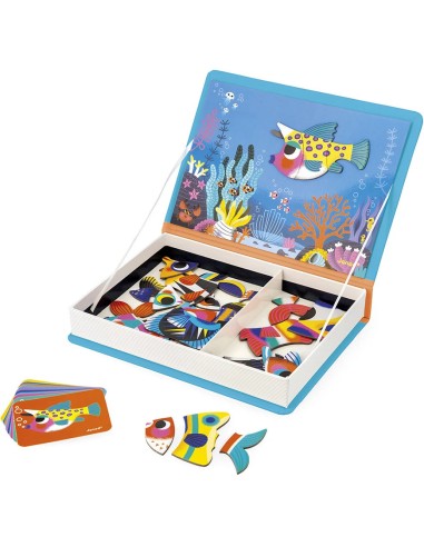 Magnéti'book Poissons tropicaux, 30 magnets : Jeux éducatifs magnétiques - Janod