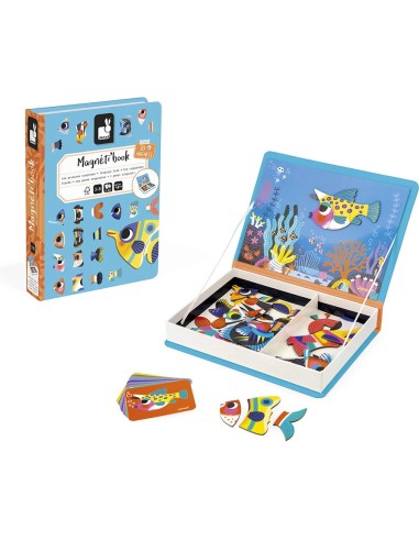 Magnéti'book Poissons tropicaux, 30 magnets : Jeux éducatifs magnétiques - Janod