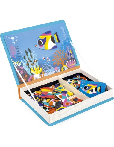 Magnéti'book Poissons tropicaux, 30 magnets : Jeux éducatifs magnétiques - Janod