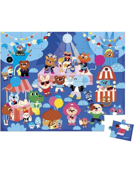 Puzzle en carton C'est la fête 36 pièces : Puzzles 20 à 49 pièces - Janod