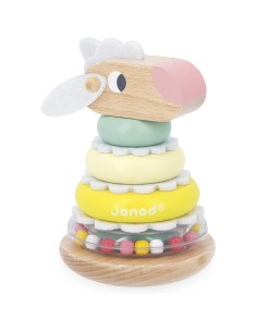 Mouton à Empiler Zigolos - bois - : Manipulation & Encastrement - Janod 2