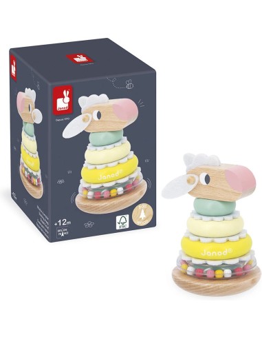 Mouton à Empiler Zigolos - bois - : Manipulation & Encastrement - Janod